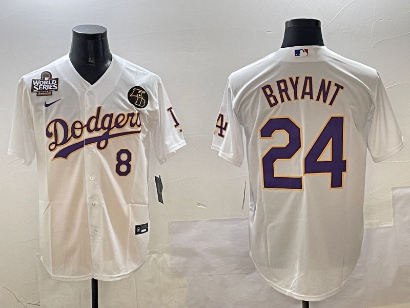 Men Los Angeles Dodgers #24 Bryant White Fashion Game 2025 Nike MLB Jersey style 3064->los angeles dodgers->MLB Jersey